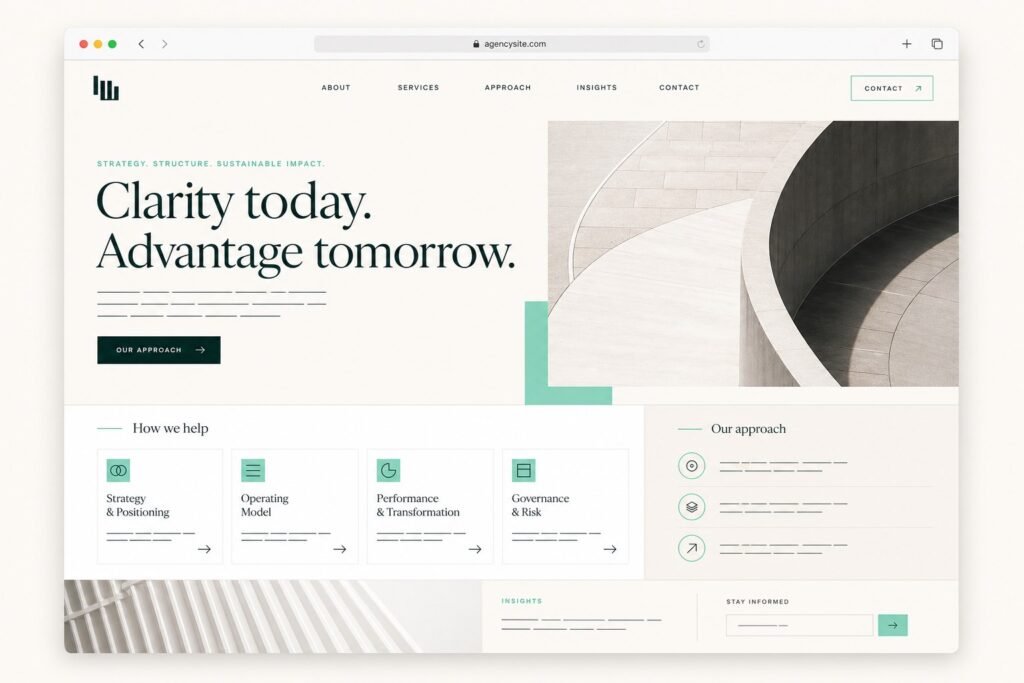 Professional Services Website Design Concept