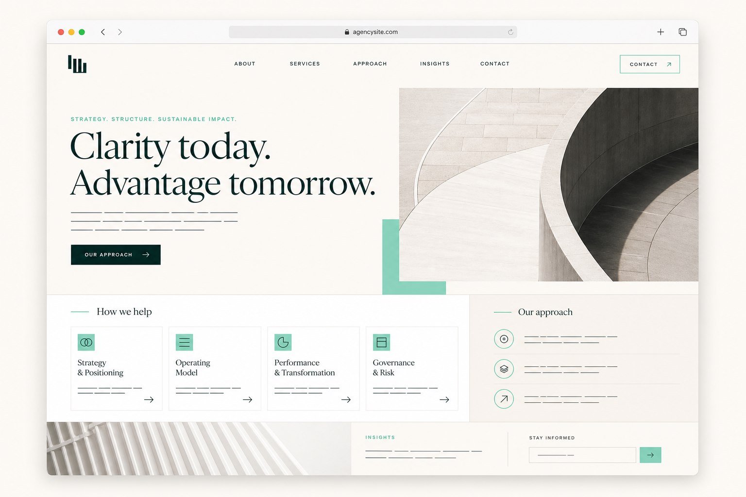 Professional Services Website Design Concept