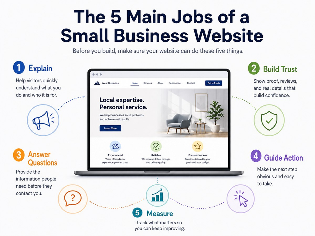 Small business website planning before design and development