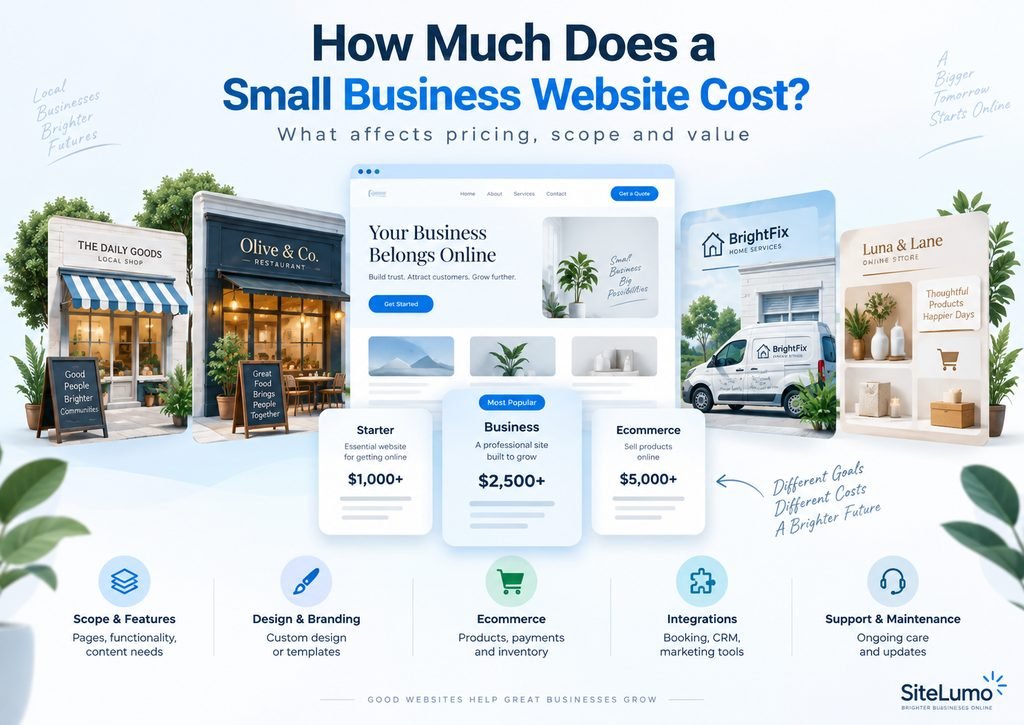 Small business website cost breakdown and pricing factors