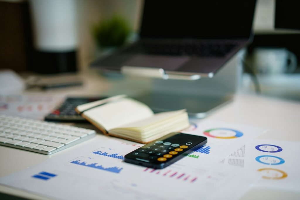 Financial planning report representing how to set a realistic budget for a new business website.
