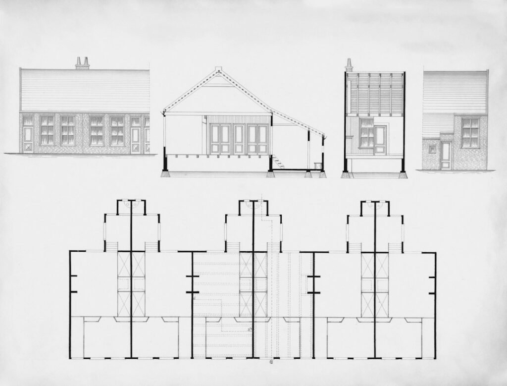 Design blueprint representing website redesign scope, planning and rebuild cost decisions.